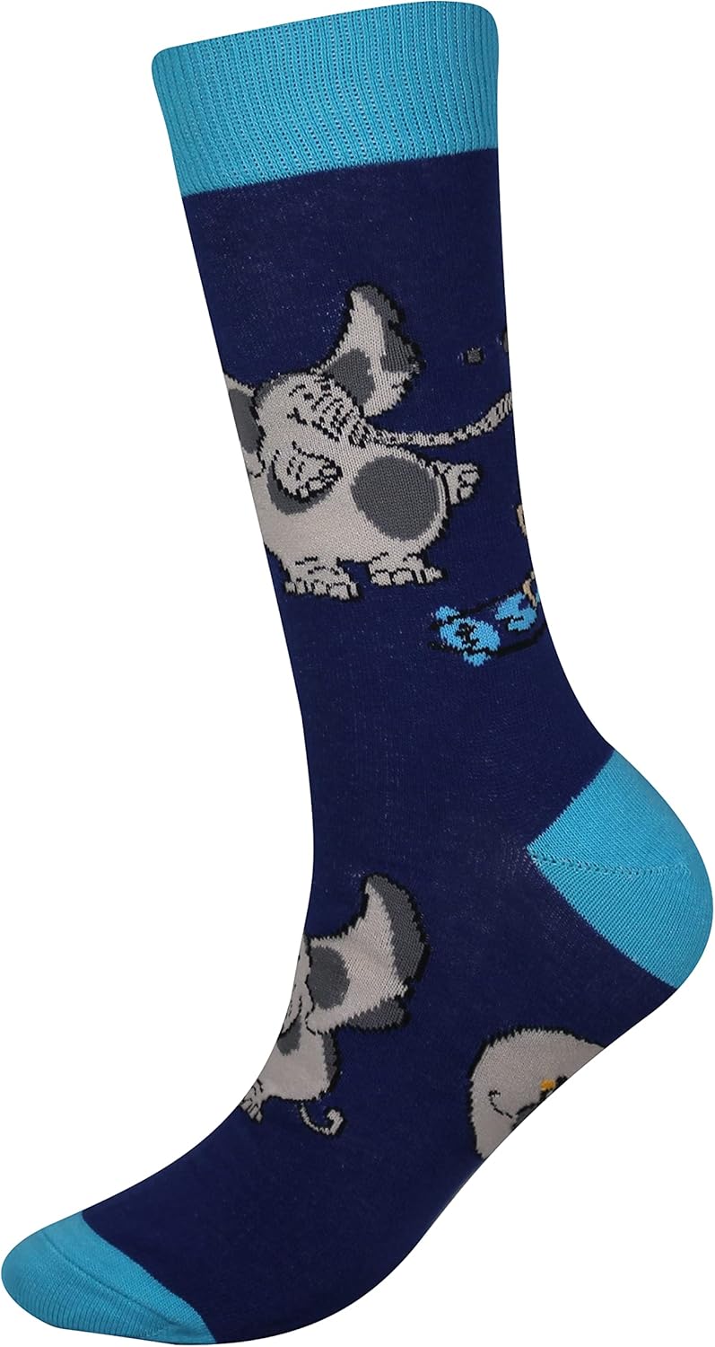 Cansok Men's 2/4 Packs Fun Crazy Novelty Dress Crew Socks - Image 4